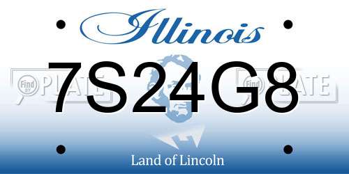 7S24G8 Illinois License Plate