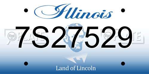 7S27529 Illinois License Plate