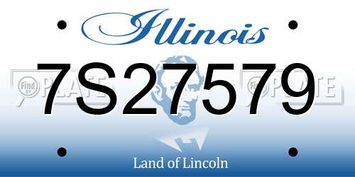 7S27579 Illinois License Plate