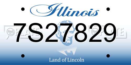 7S27829 Illinois License Plate
