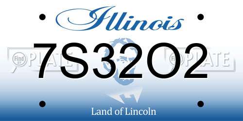 7S32O2 Illinois License Plate