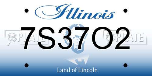 7S37O2 Illinois License Plate