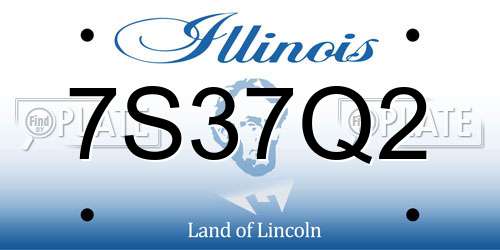 7S37Q2 Illinois License Plate