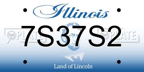 7S37S2 Illinois License Plate
