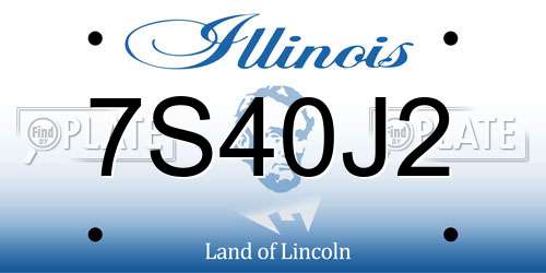 7S40J2 Illinois License Plate
