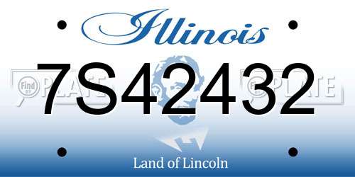7S42432 Illinois License Plate