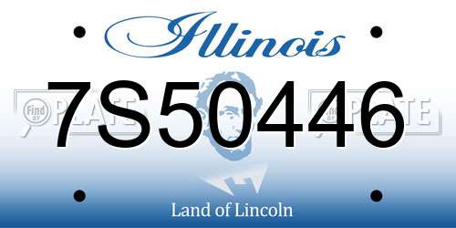 7S50446 Illinois License Plate