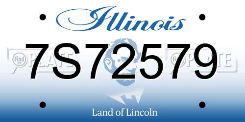 7S72579 Illinois License Plate