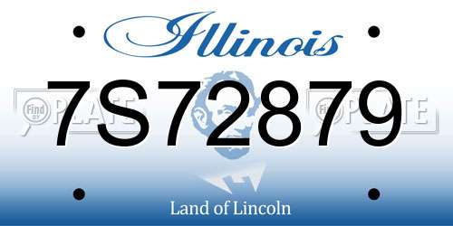 7S72879 Illinois License Plate