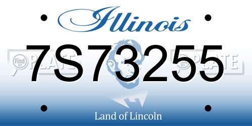 7S73255 Illinois License Plate