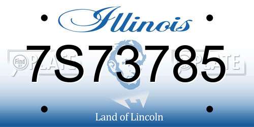 7S73785 Illinois License Plate