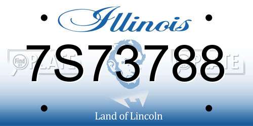 7S73788 Illinois License Plate