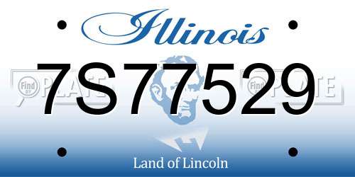 7S77529 Illinois License Plate