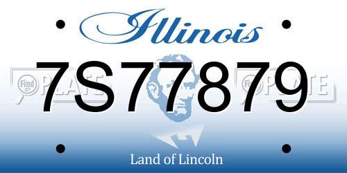 7S77879 Illinois License Plate