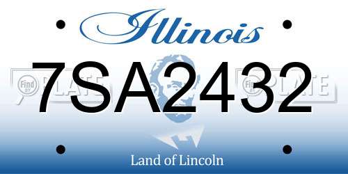 7SA2432 Illinois License Plate