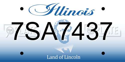 7SA7437 Illinois License Plate