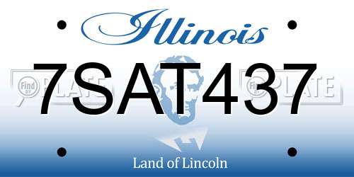 7SAT437 Illinois License Plate