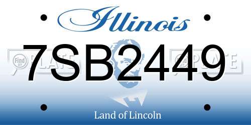 7SB2449 Illinois License Plate