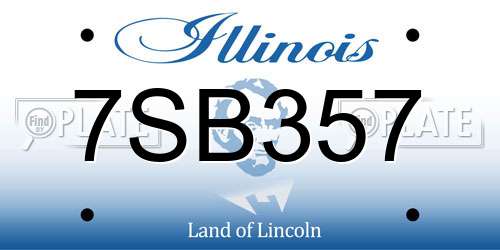 7SB357 Illinois License Plate