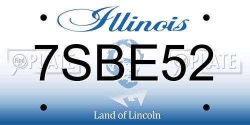 7SBE52 Illinois License Plate