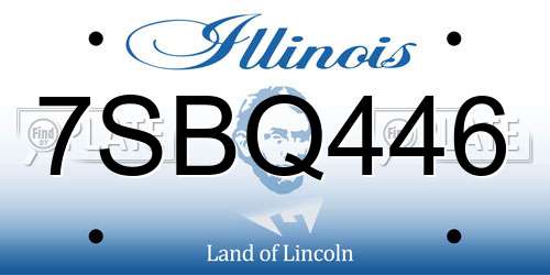 7SBQ446 Illinois License Plate