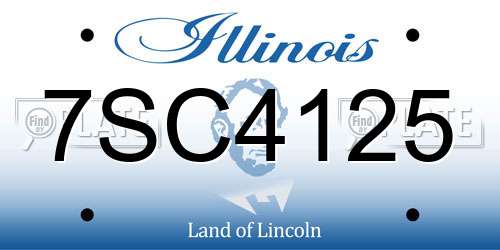 7SC4125 Illinois License Plate