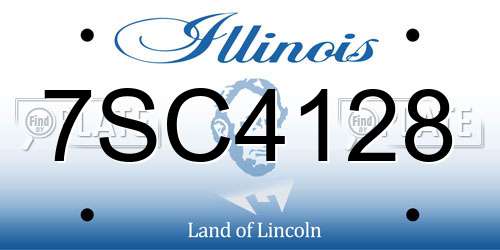 7SC4128 Illinois License Plate