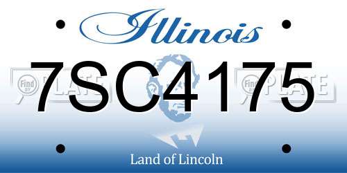 7SC4175 Illinois License Plate