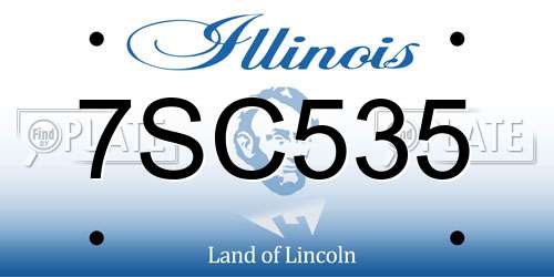 7SC535 Illinois License Plate