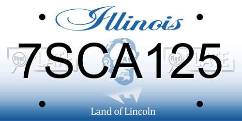 7SCA125 Illinois License Plate