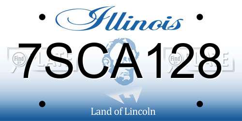 7SCA128 Illinois License Plate
