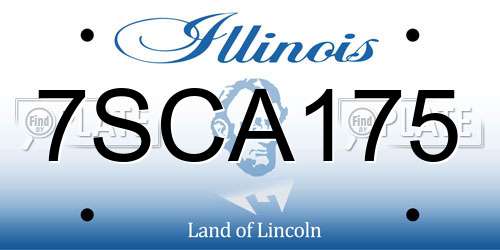 7SCA175 Illinois License Plate