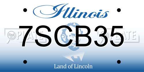 7SCB35 Illinois License Plate