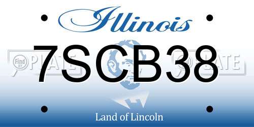 7SCB38 Illinois License Plate