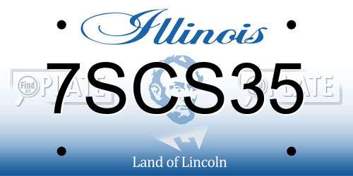 7SCS35 Illinois License Plate