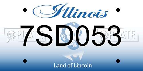7SD053 Illinois License Plate