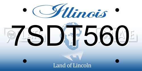 7SDT560 Illinois License Plate