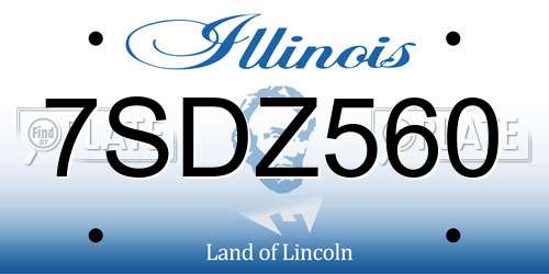 7SDZ560 Illinois License Plate