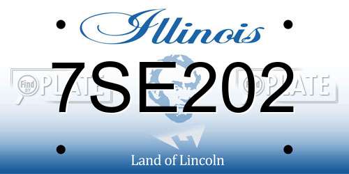 7SE202 Illinois License Plate