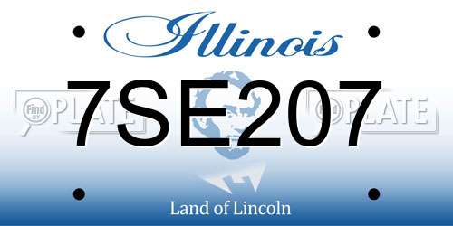 7SE207 Illinois License Plate