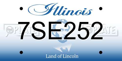 7SE252 Illinois License Plate