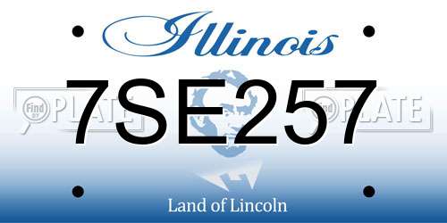 7SE257 Illinois License Plate