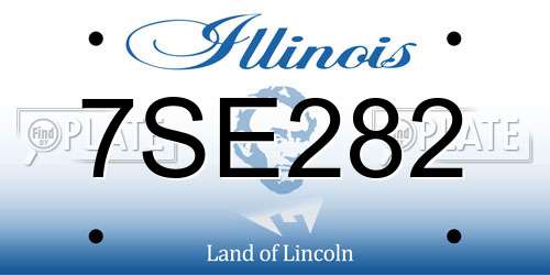 7SE282 Illinois License Plate