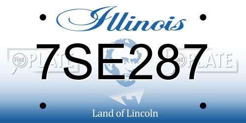 7SE287 Illinois License Plate