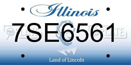 7SE6561 Illinois License Plate