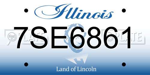 7SE6861 Illinois License Plate