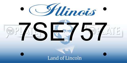 7SE757 Illinois License Plate