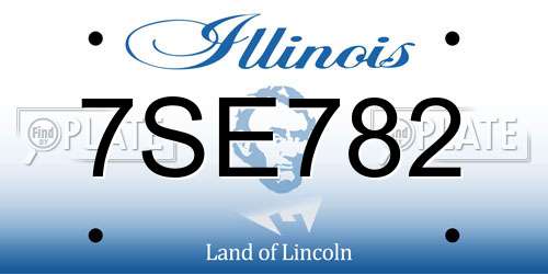 7SE782 Illinois License Plate