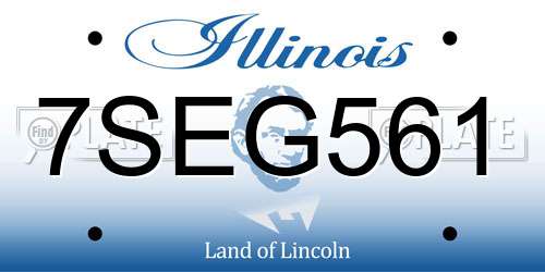 7SEG561 Illinois License Plate
