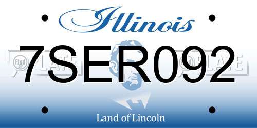 7SER092 Illinois License Plate